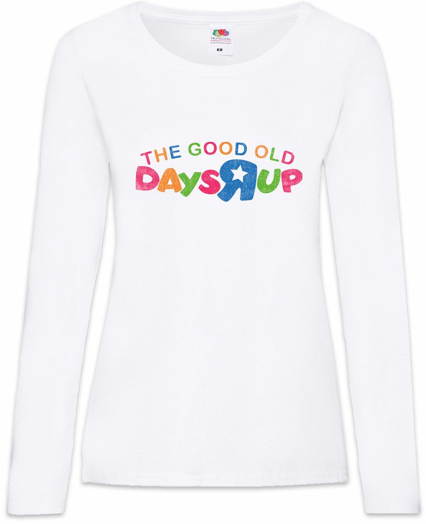 Urban Backwoods Langarmshirt The Goold Old Days R Up Damen Langarmshirt Over 80s Eigties Toys 90s (1-tlg) Nineties Are Kindheit Childhood