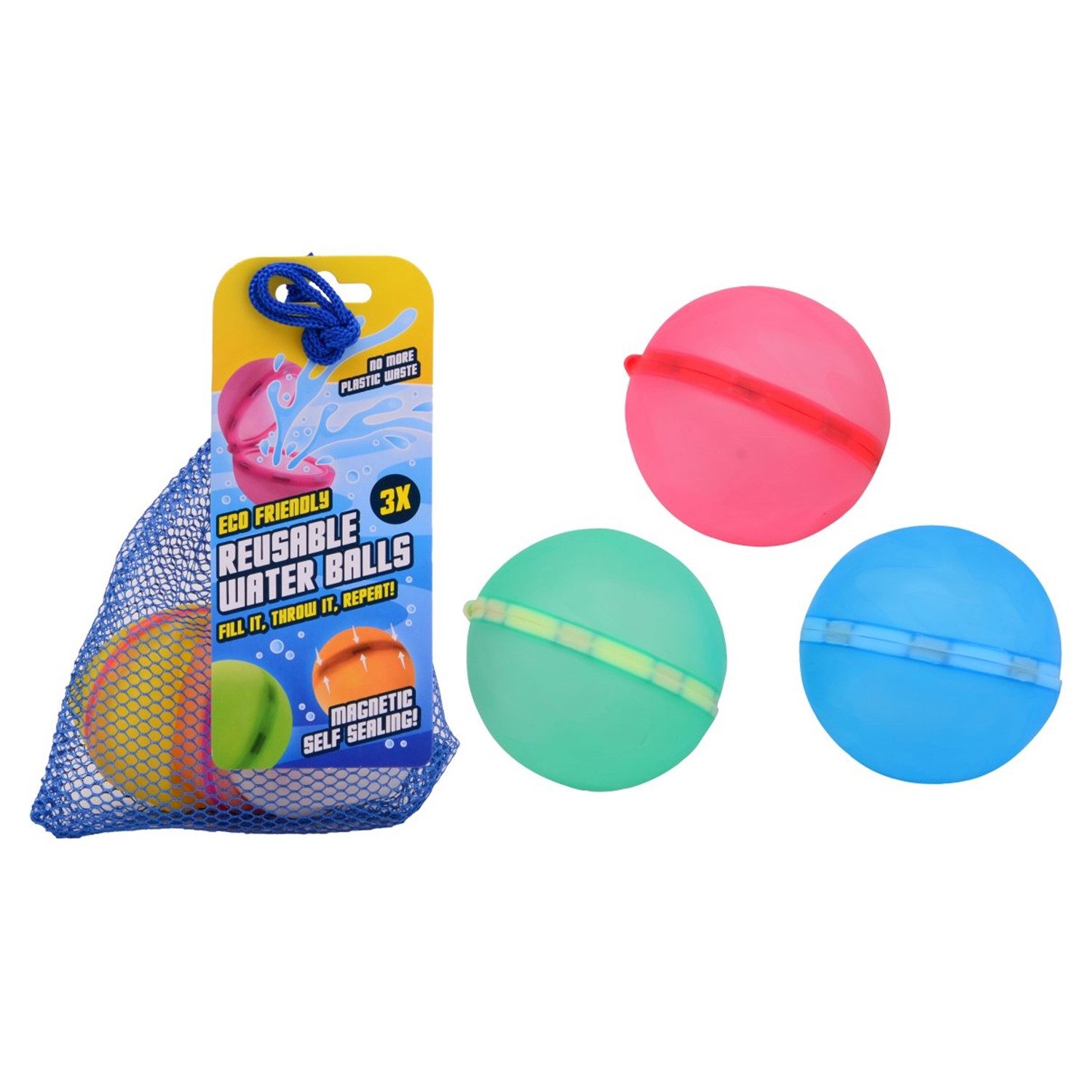 JOHNTOY Wasserball 29663 Aqua Fun Wiederverwendbare magnetische Wasserkugel