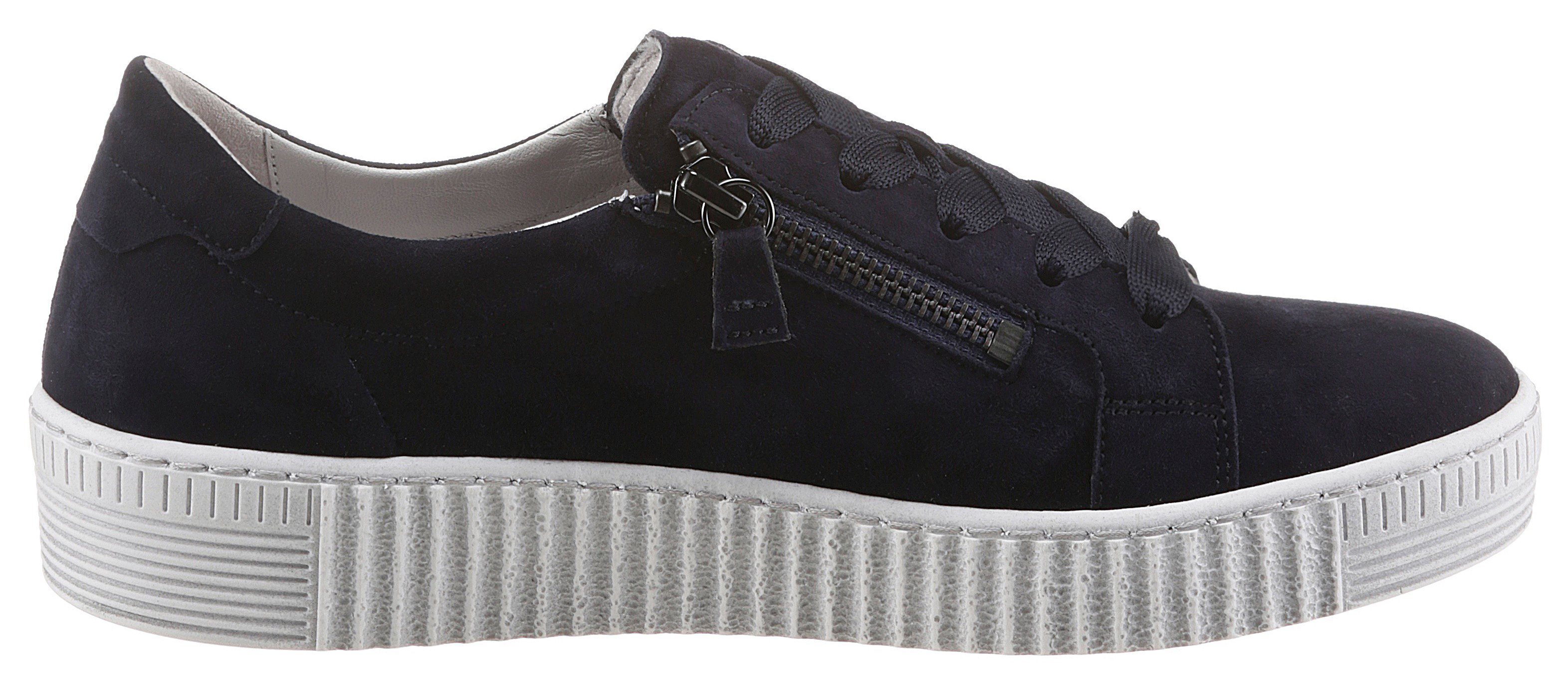 Gabor Plateausneaker mit zwei Reißverschlüssen, Freizeitschuh, Halbschuh, Schnürschuh