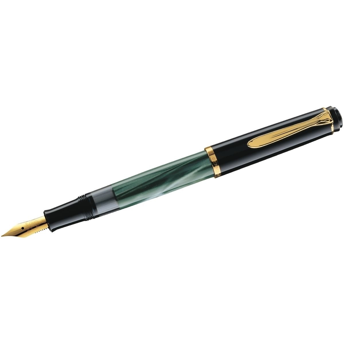 Pelikan Füllfederhalter Füllhalter M200 M grün-marmoriert