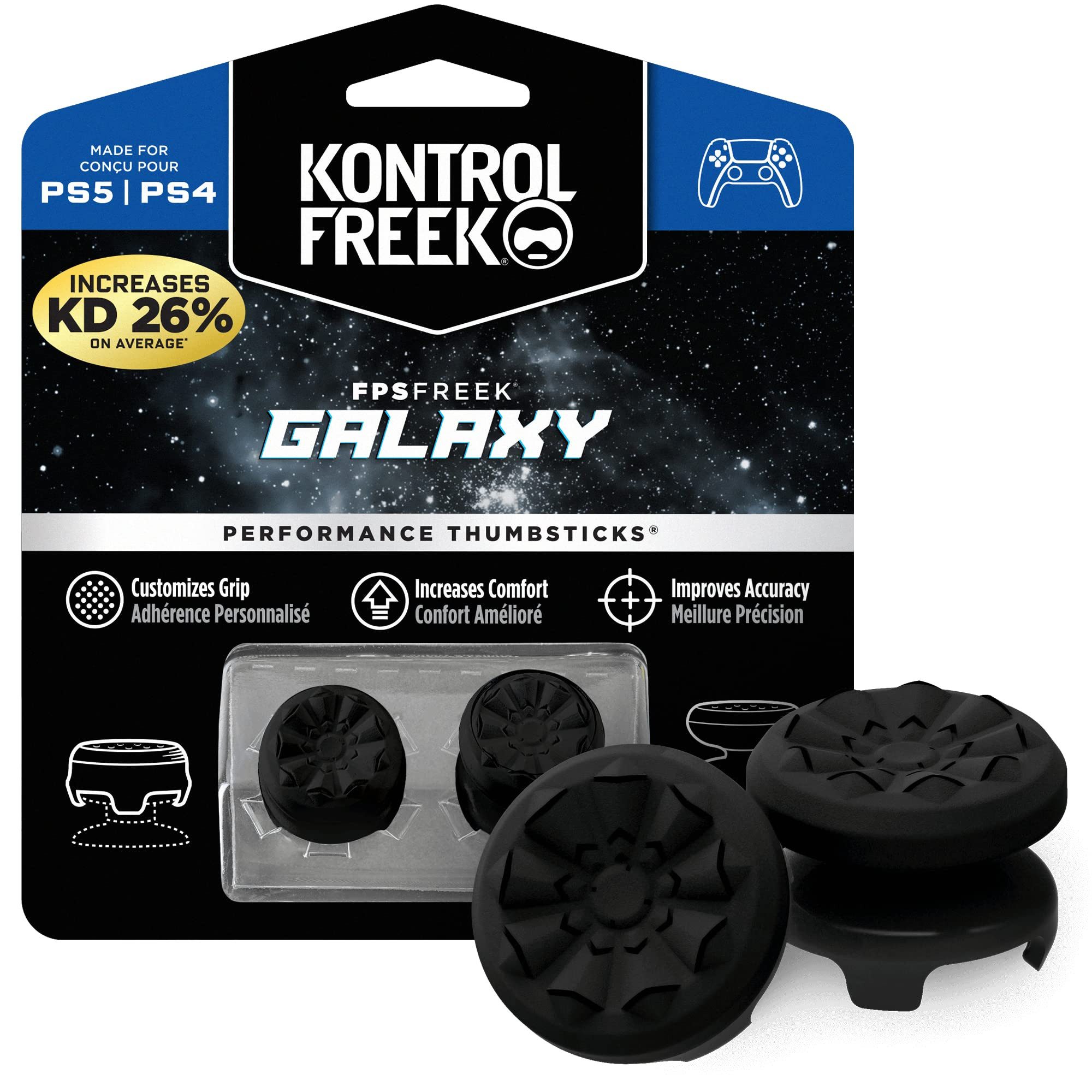 KontrolFreek Tastatur-Tastenkappen KontrolFreek FPS Freek Galaxy Black für PS4 und PS5