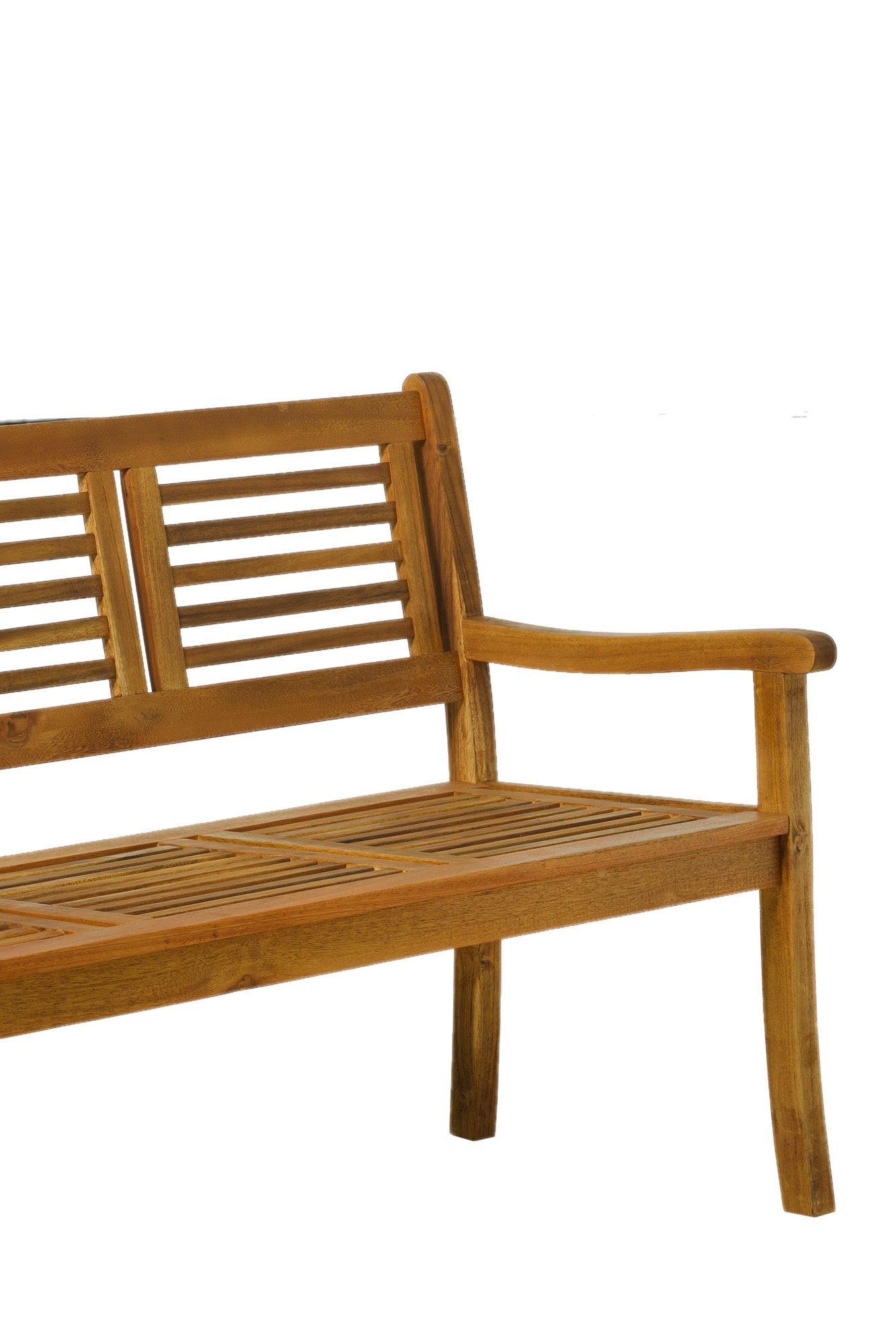 (BxHxT): Bank geöltem 135x74x80 und Stühle TPFGarden Sitzgruppe Tisch 2 1 Farbe: Schirmloch, - mit Bank Stühlen, Tisch mit und 1 Stühlen, 56x108x74 - - Balkon Maße Bank: 1 Akazienholz, - (Gartenesstisch natur), Sitzgruppe aus AKANA Gartenessgruppe 4-tlg., cm 150x92x68