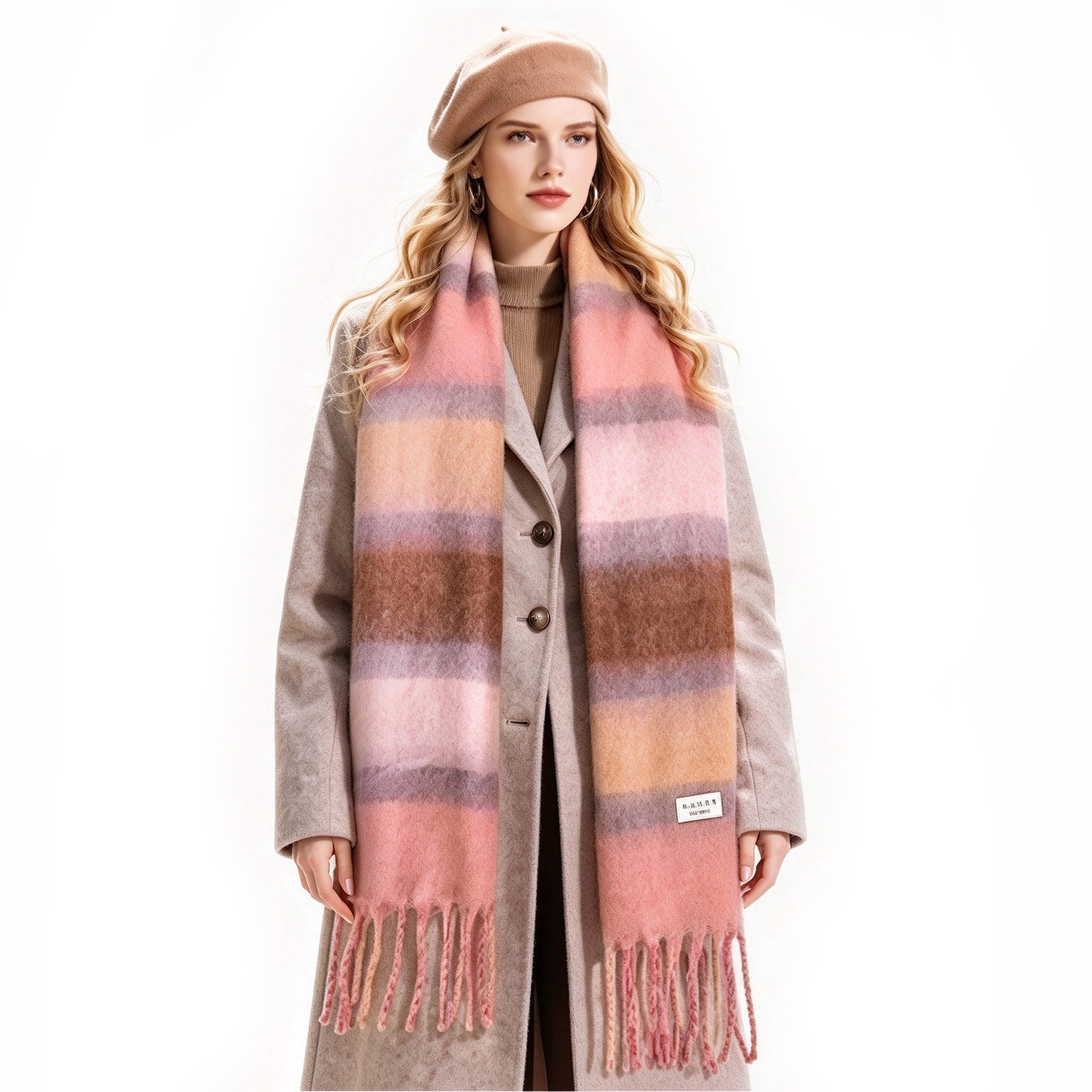Zaewry Modeschal Weicher, modischer Damenschal, wärmendes Wintertuch, ideal für Reisen, Dates, Hochzeiten und Partys