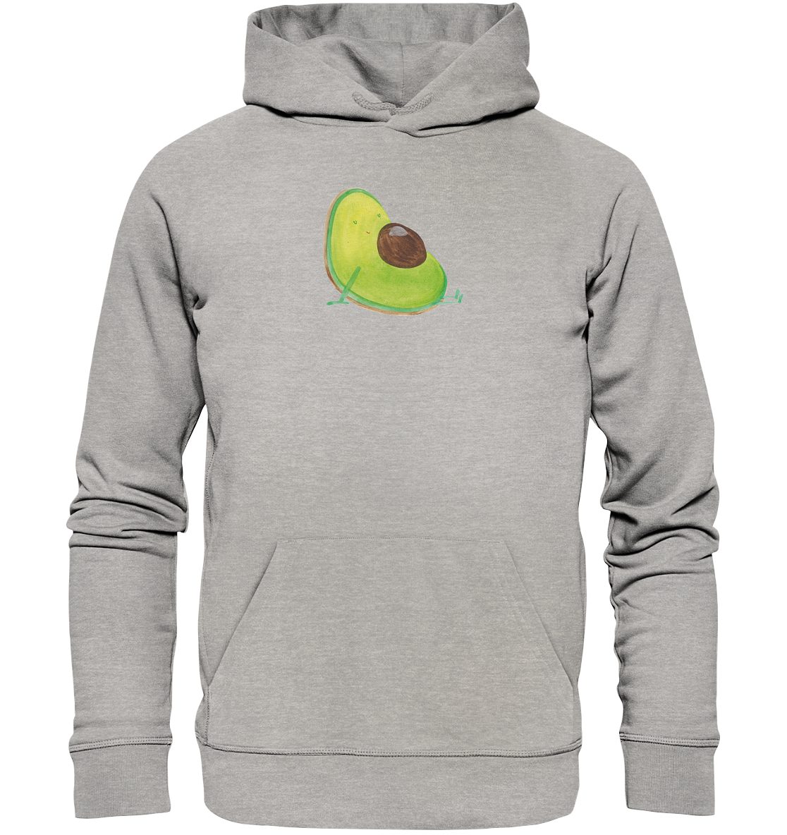 MR. & MRS. PANDA Hoodie Größe XXL Avocado Schwangerschaft - Heather Grey - Geschenk, Babypart (1-tlg) Besonders weich mehr