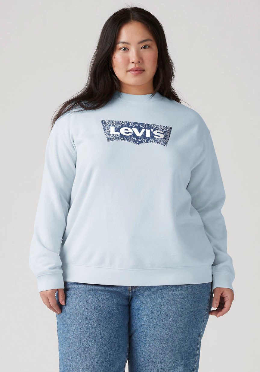 Levi's® Plus Sweatshirt PL GR EVERYDAY CREW mit Batwing-Logo mit Rosenprint günstig online kaufen