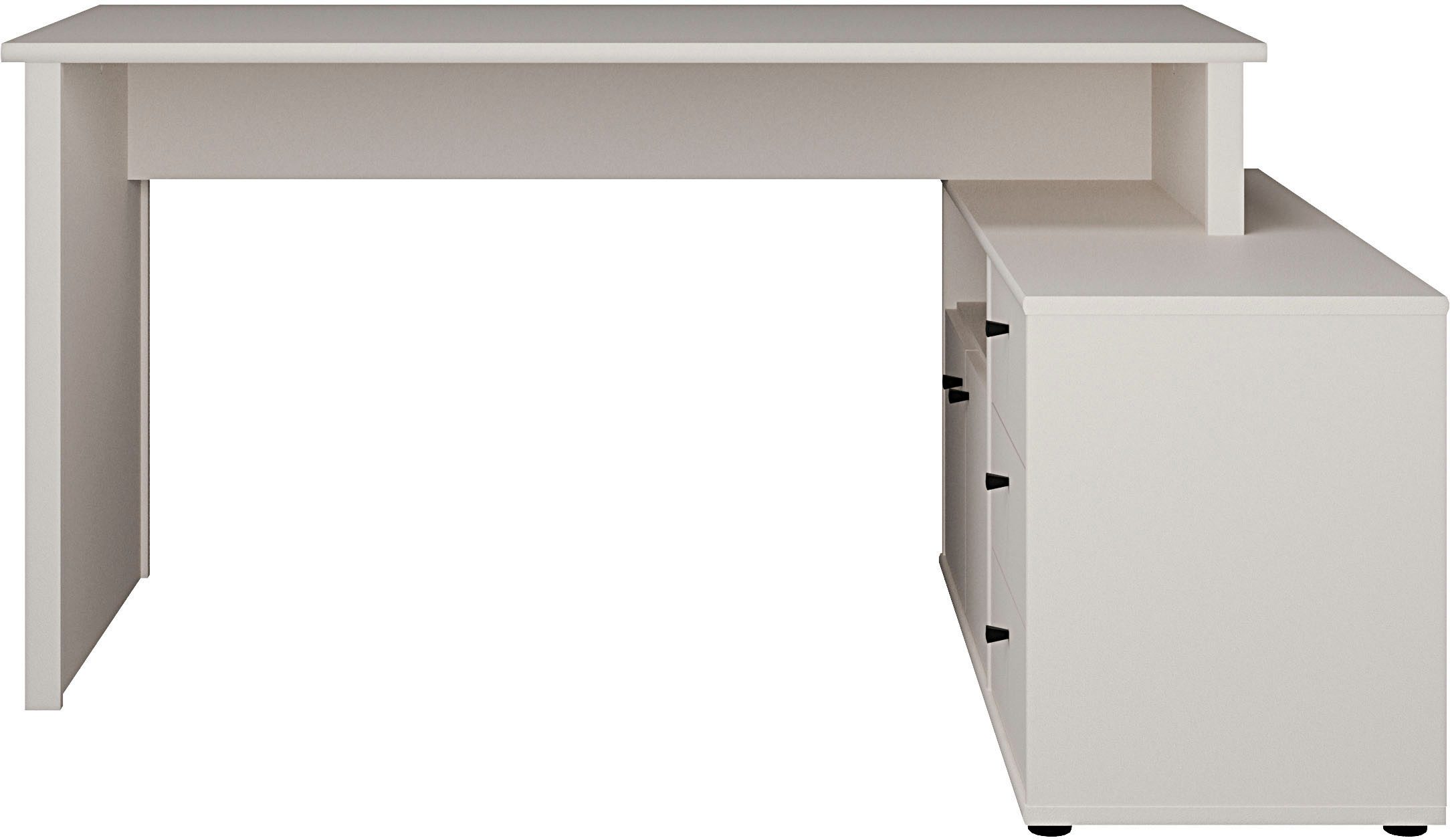 FORTE Eckschreibtisch Tempra, viel Stauraum, Breite 151 cm