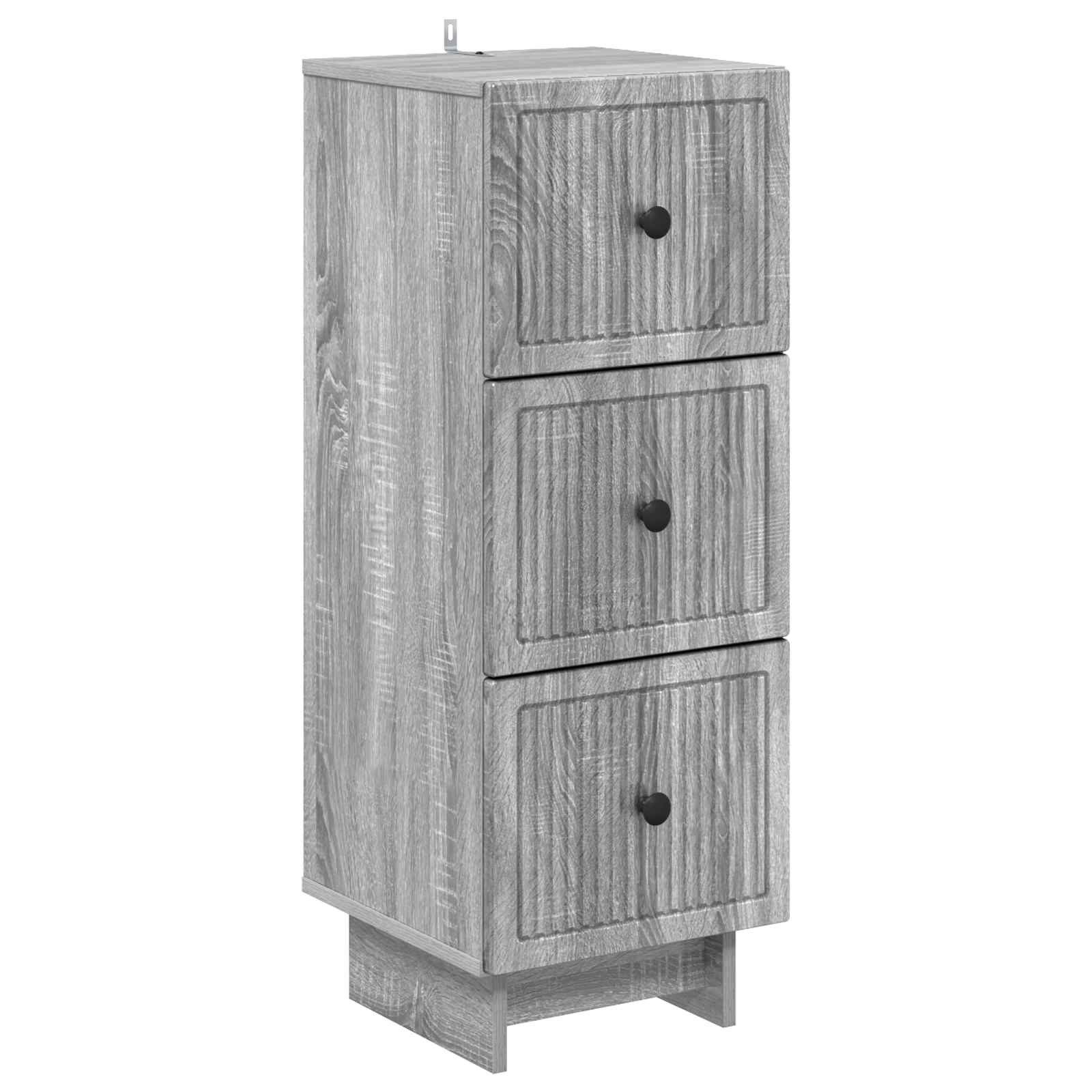 vidaXL Kommode 33 x 34,5 x 90 cm Kommode Schubladenschrank Sideboard schmal Graues So