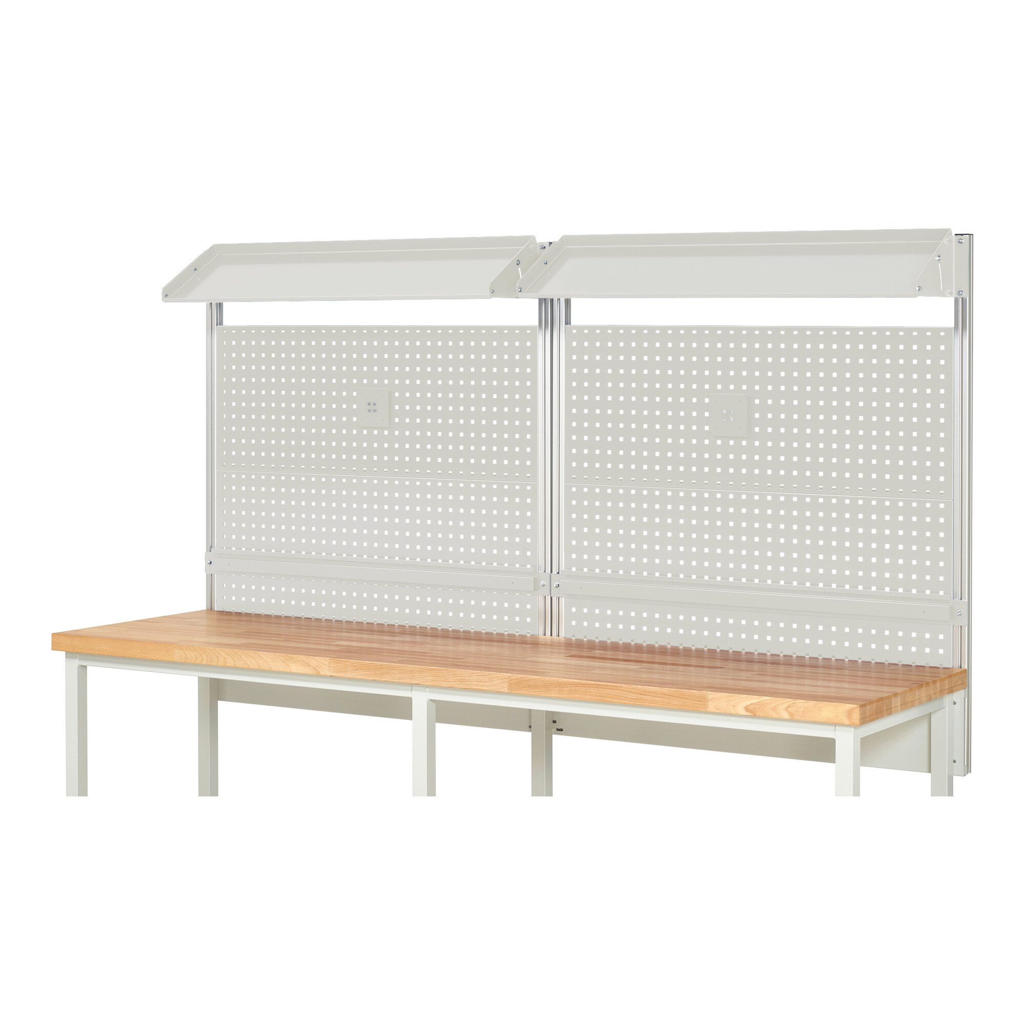 RAU Werkbank Rau System-Aufbau Komplettset 02, für Produktbreite 2500 mm, RAL7035/R