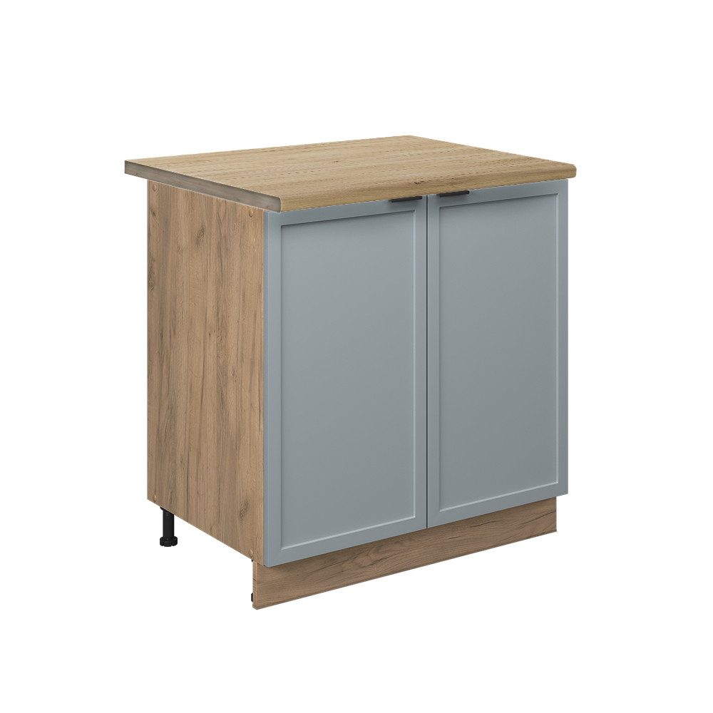 Vicco Spülenunterschrank Fame-Line, Hellblau-grau/Goldkraft Eiche, 80 günstig online kaufen