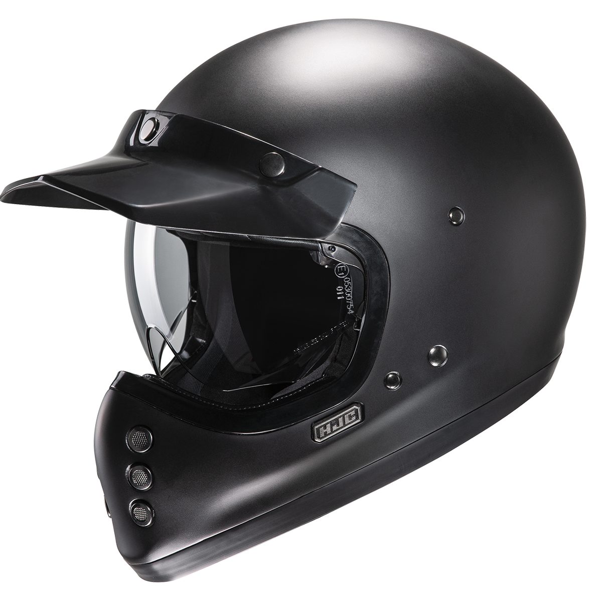 HJC Motorradhelm HJC V60 Integralhelm Semi-Matt Schwarz XXL (1er Set)