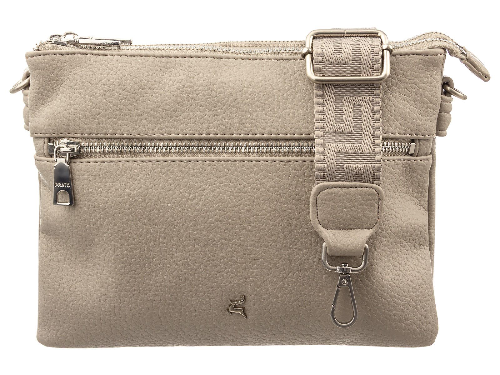 Prato Umhängetasche S017-G genarptes PU Umhängetasche Handtasche (Stück, 1-tlg., 1), genarpte Optik