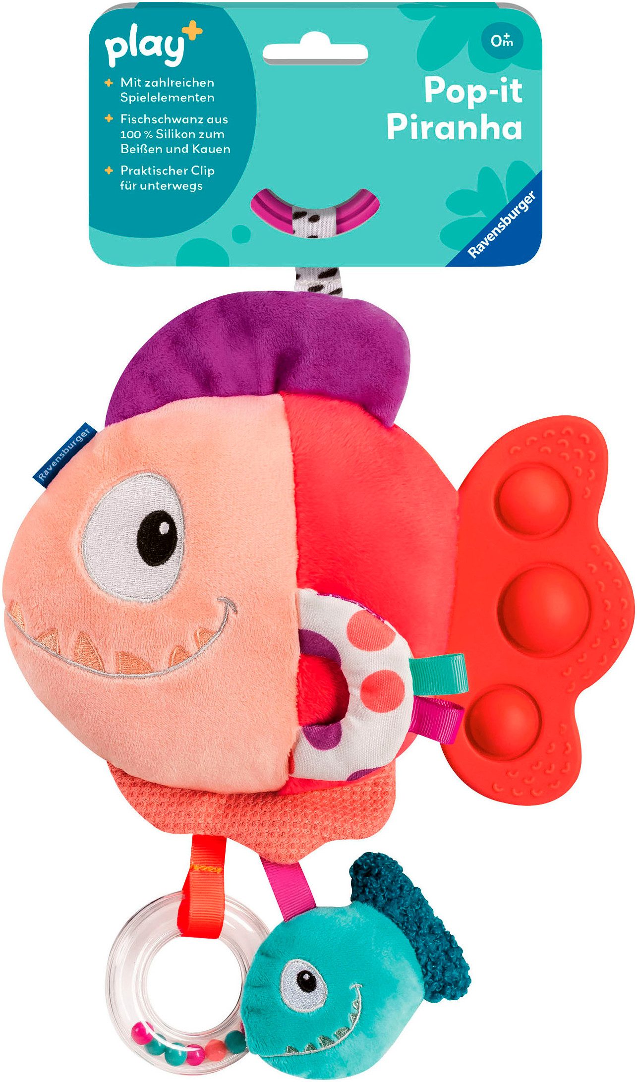 Ravensburger Greifspielzeug Play+ Pop-it Piranha (rot) günstig online kaufen
