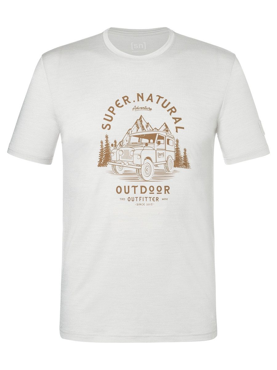 SUPER.NATURAL Print-Shirt für Herren, nachhaltig, Merino günstig online kaufen