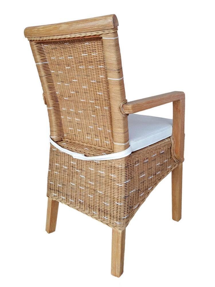 Esszimmer-Stuhl Rattanstuhl Armlehnen Sessel weiß mit Sitzmöbel Soma Stuhl Sitzplatz Sessel oder braun m, Perth soma