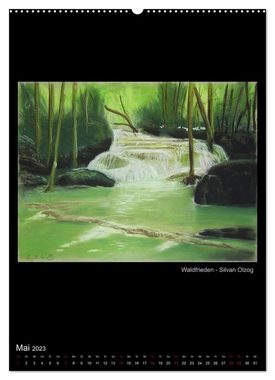 CALVENDO Wandkalender Kunstkalender der Moerser Palette e.V. (Premium, hochwertiger DIN A2 Wandkalender 2023, Kunstdruck in Hochglanz)