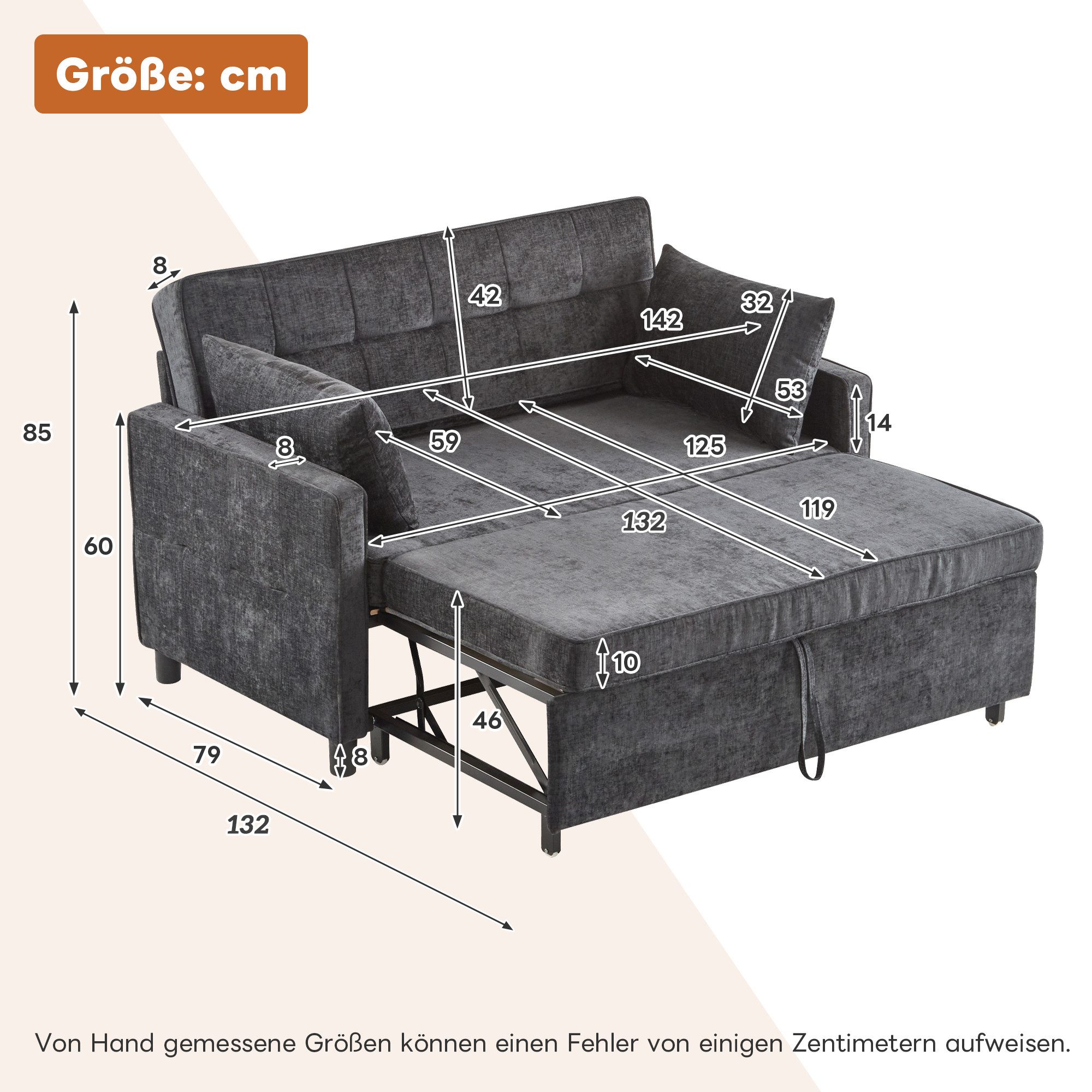 Ulife Schlafsofa mit Schlaffunktion,Tagesbett mit verstellbarer Rückenlehne günstig online kaufen