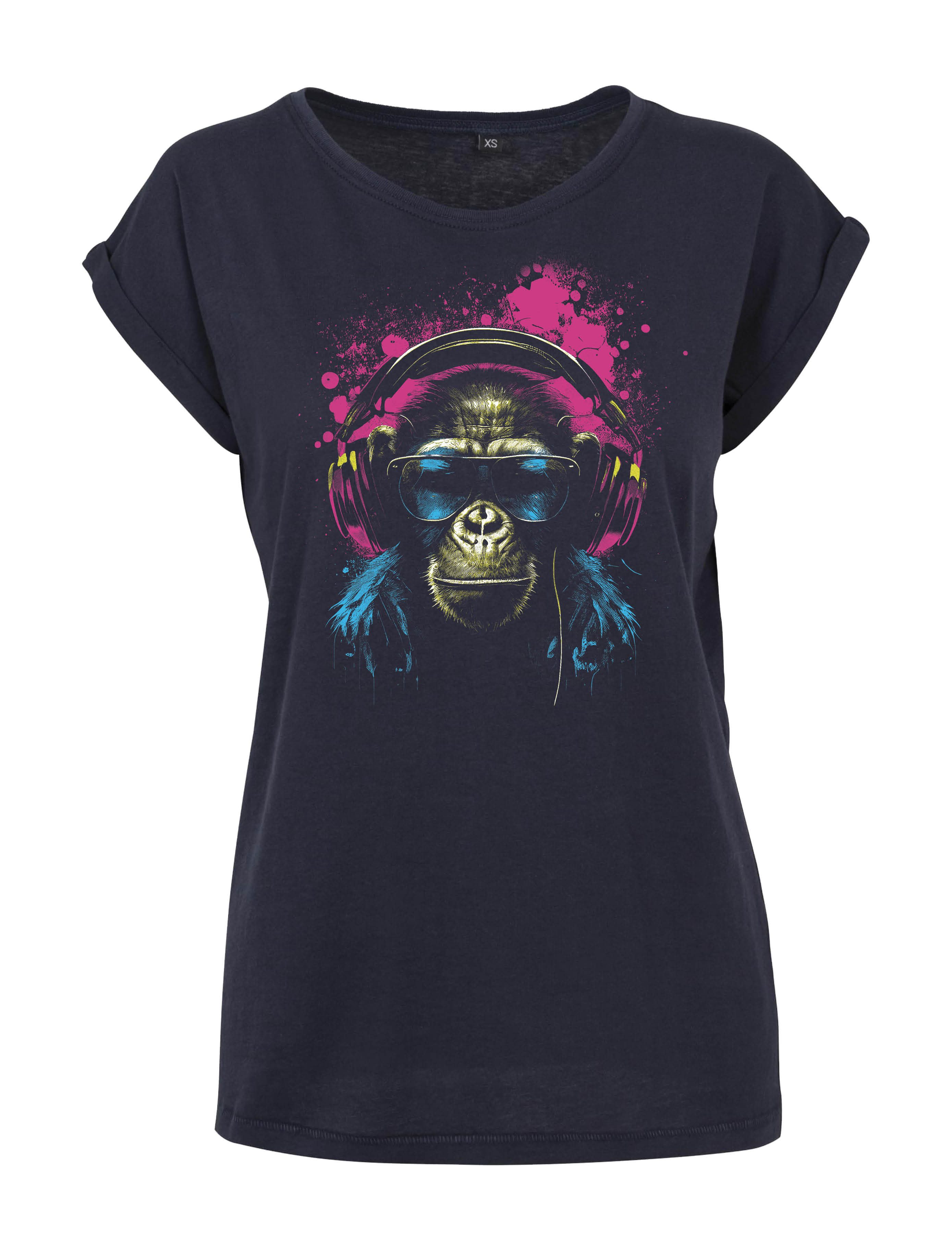 Youth Designz Print-Shirt "Affe Headset" Damen günstig online kaufen