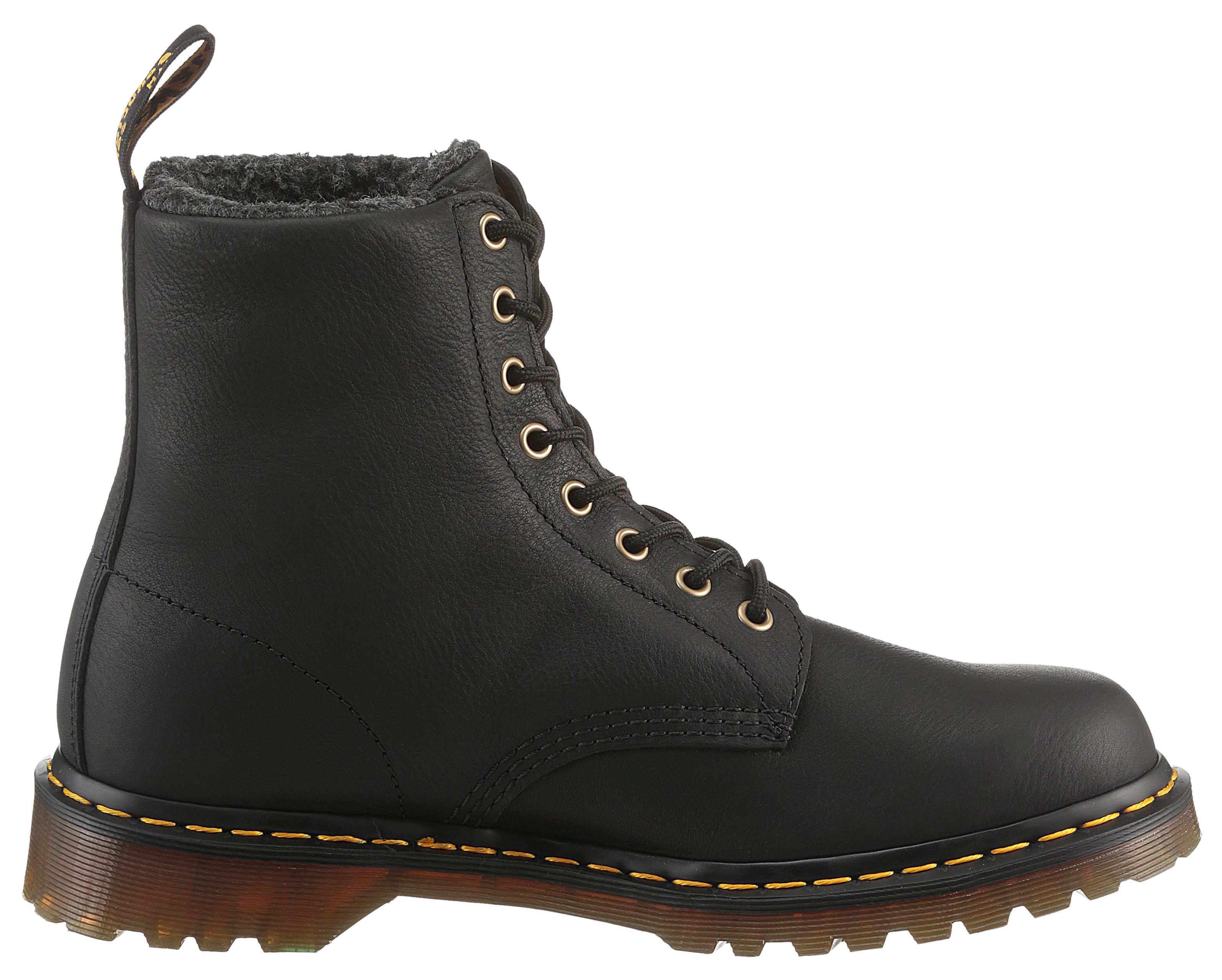 DR. MARTENS 1460 schmale Form Schnürstiefelette Plateaustiefel, Winterstiefel mit modischem Blockabsatz – Bild 5 von 5
