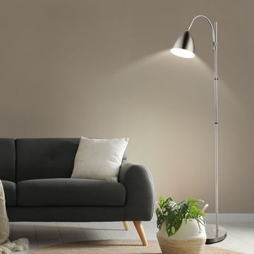 etc-shop Stehlampe, Leuchtmittel nicht inklusive, Steh Bogen Leuchte Wohnraum Lese Stand Lampe Strahler beweglich höhe