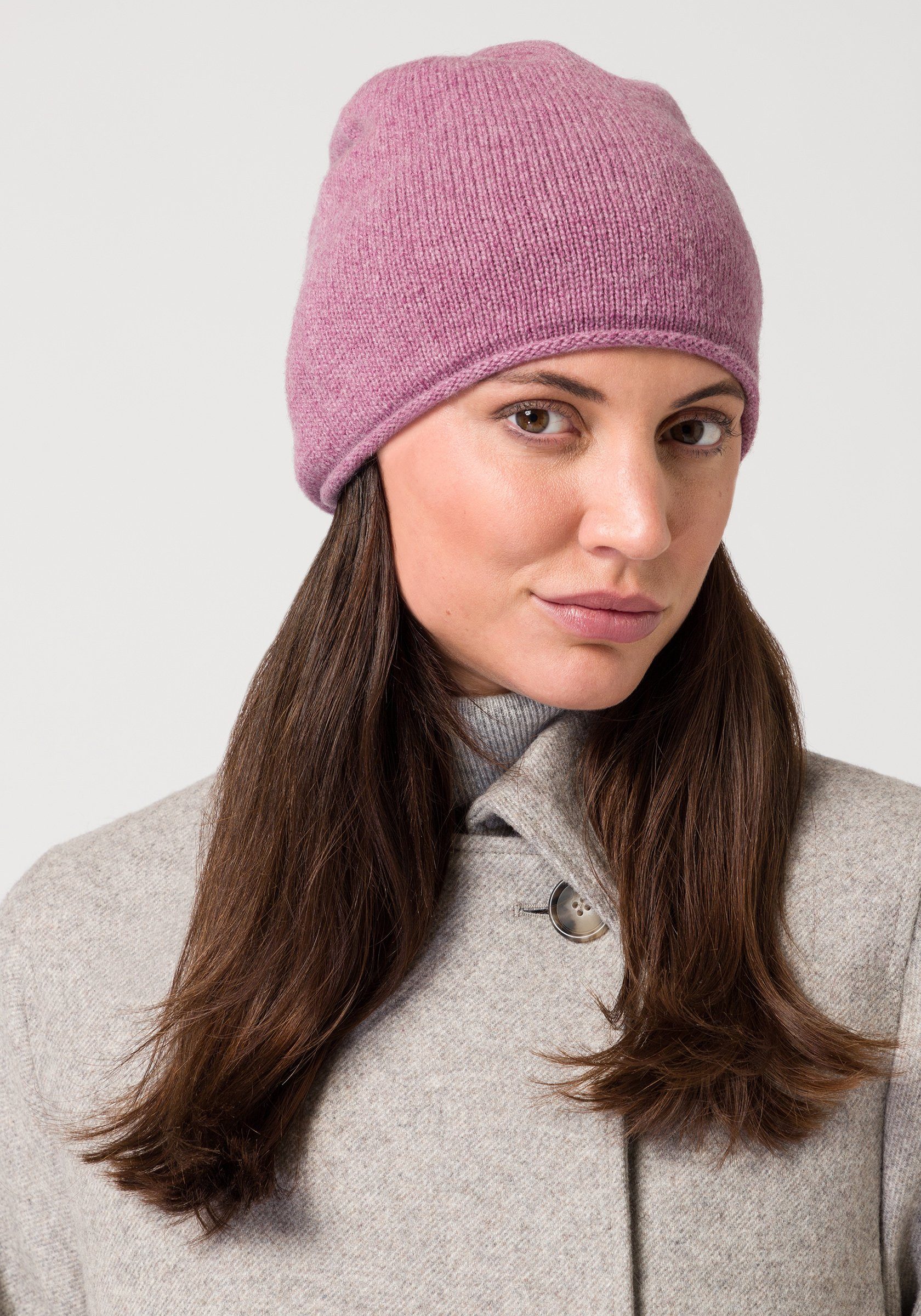 Rolled Republic Kaschmir Style Dull Rose Beanie Rollsaum Mütze Republic Style & Edge modischer