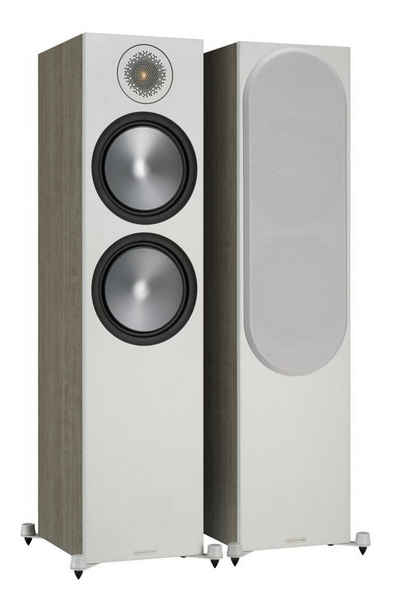 MONITOR AUDIO Bronze 500 (6G) Standlautsprecher Urban Grey [Paar] Stand-Lautsprecher (nicht zutreffend, 200 W, Standlautsprecher, inklusive Lautsprecherabdeckung)
