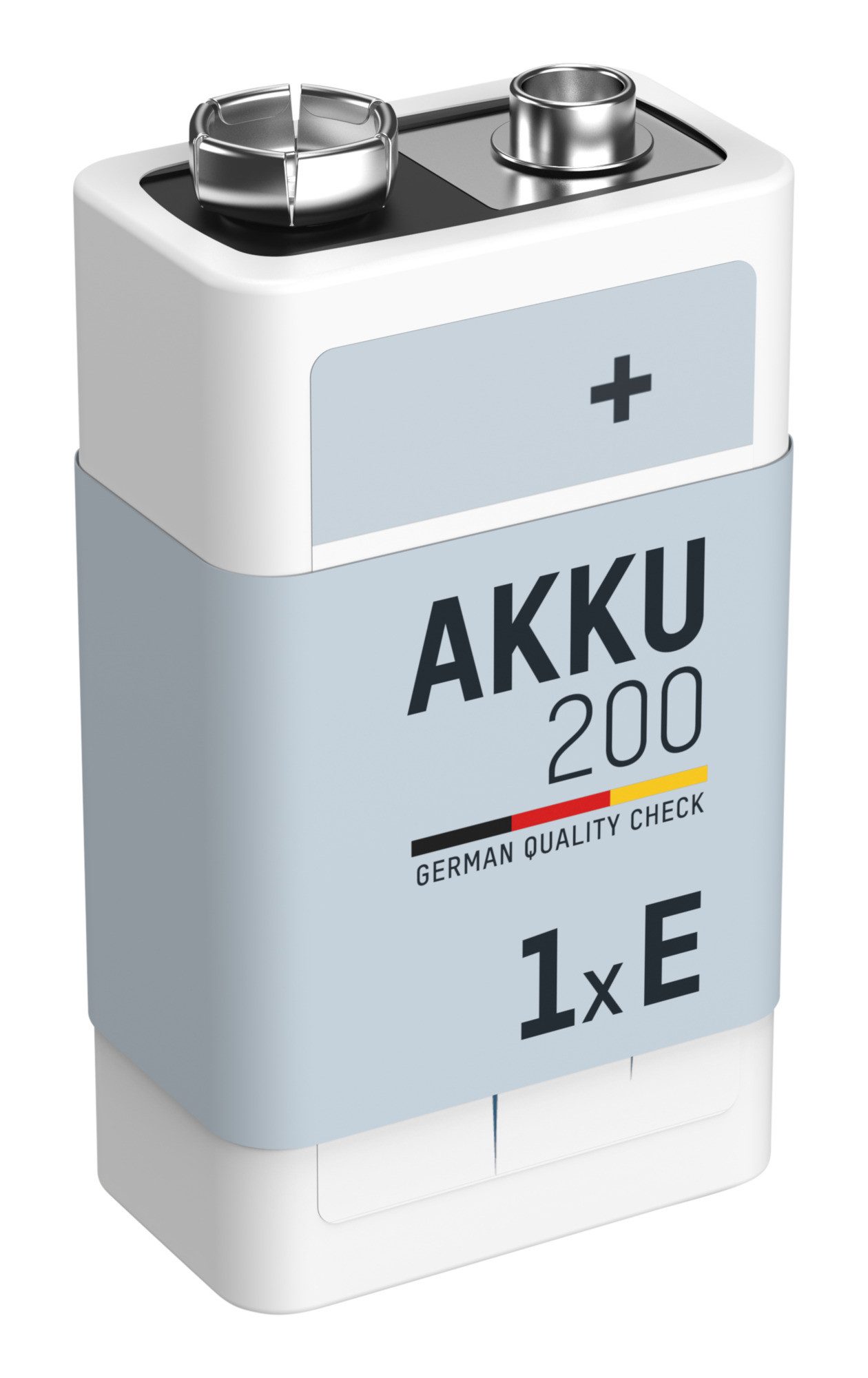 ANSMANN AG Akku 9V 200mAh E-Block NiMH 1,2V – 1000x wiederaufladbar (1 Stück) Akku