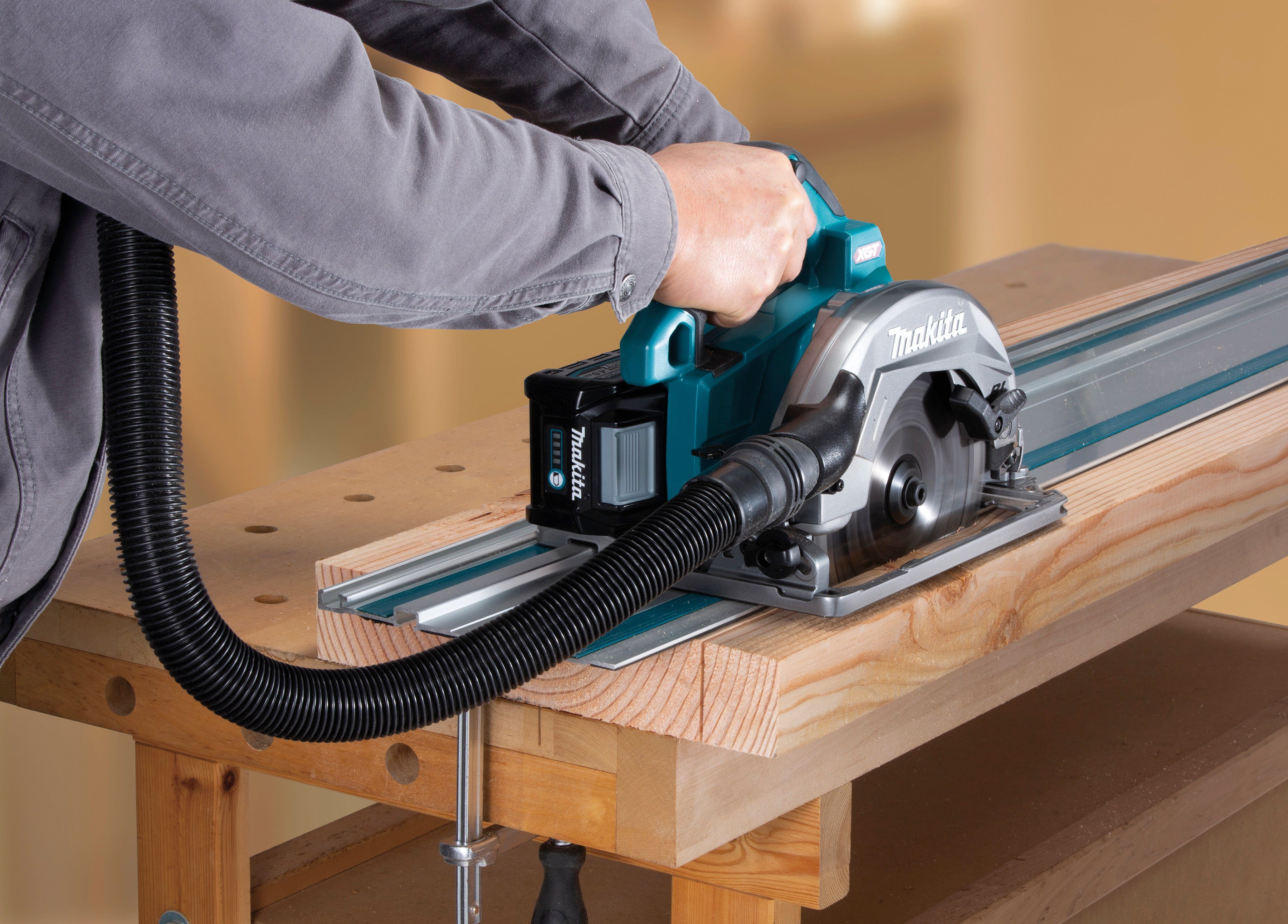 Makita Akku-Handkreissäge HS004GZ01, XGT, 40V mm, min-1, 62,5 max., und ohne Ladegerät Akku 6.000