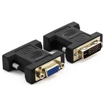 deleyCON deleyCON VGA zu DVI-I Adapter - VGA Buchse zu DVI-I Stecker - für Video-Kabel