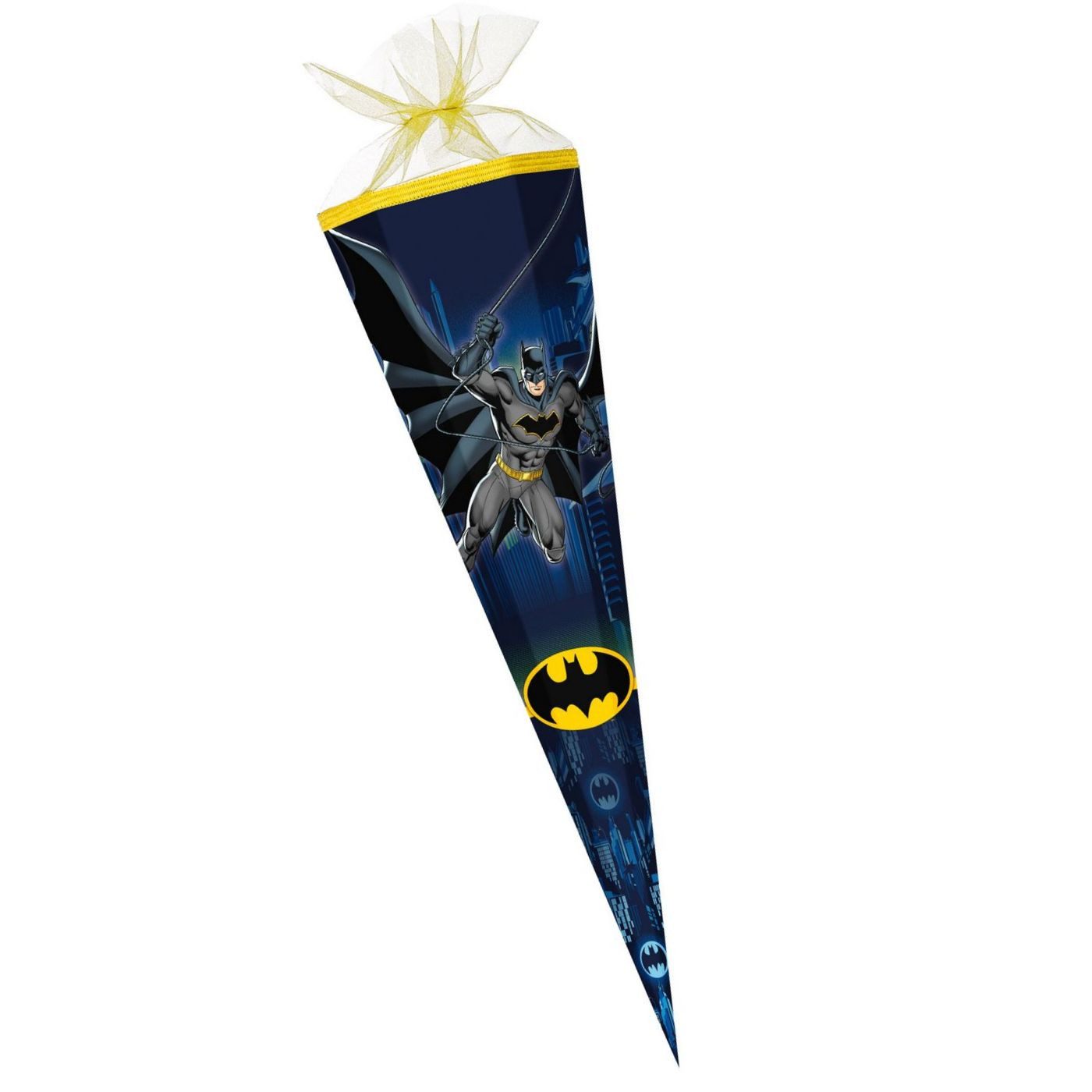 Schultüte Nestler Schultüte Batman 85 cm 6-eckig Tüll/Textilborte