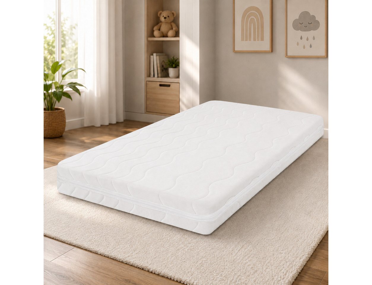 Kindermatratze Easy Active Kaltschaummatratze 90x200 cm mit Bezug, Best for Home, 10 cm hoch, (Einzelartikel, 60x120 70x140 80x160 80x180 90x200 140x200 180x200 cm), Schaumstoffmatratze, Kindermatratze mit Reißverschluss