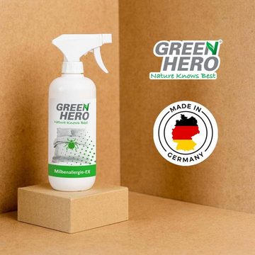 GreenHero Milbenallergie-EX, Bettwäsche Milbenspray für Matratzen / Bettwäsche Hygienespray (Zur Unterstützung der Gesundheit bei Hausstaubmilben Allergien)