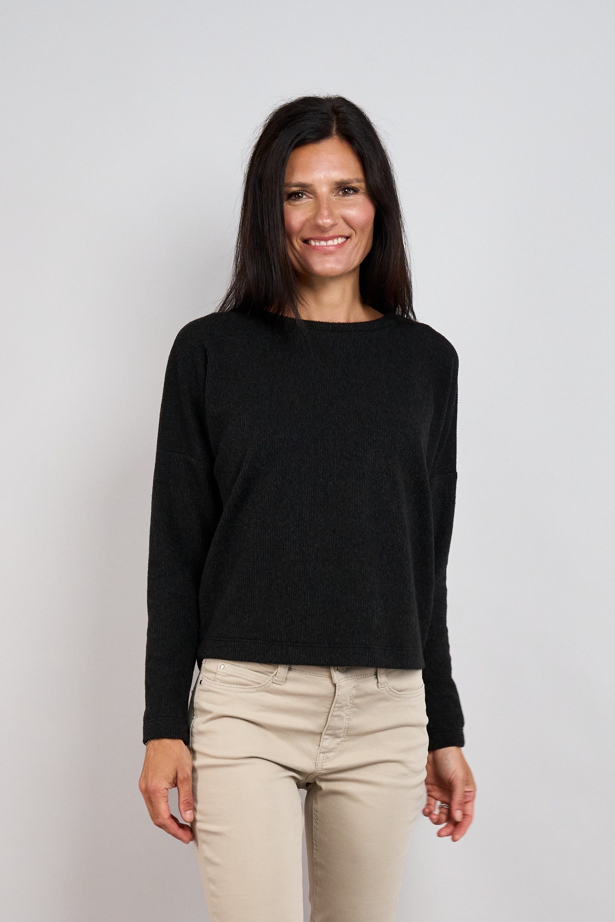 Seidel Moden Strickpullover mit Rundhals und Stretch - MADE IN GERMANY