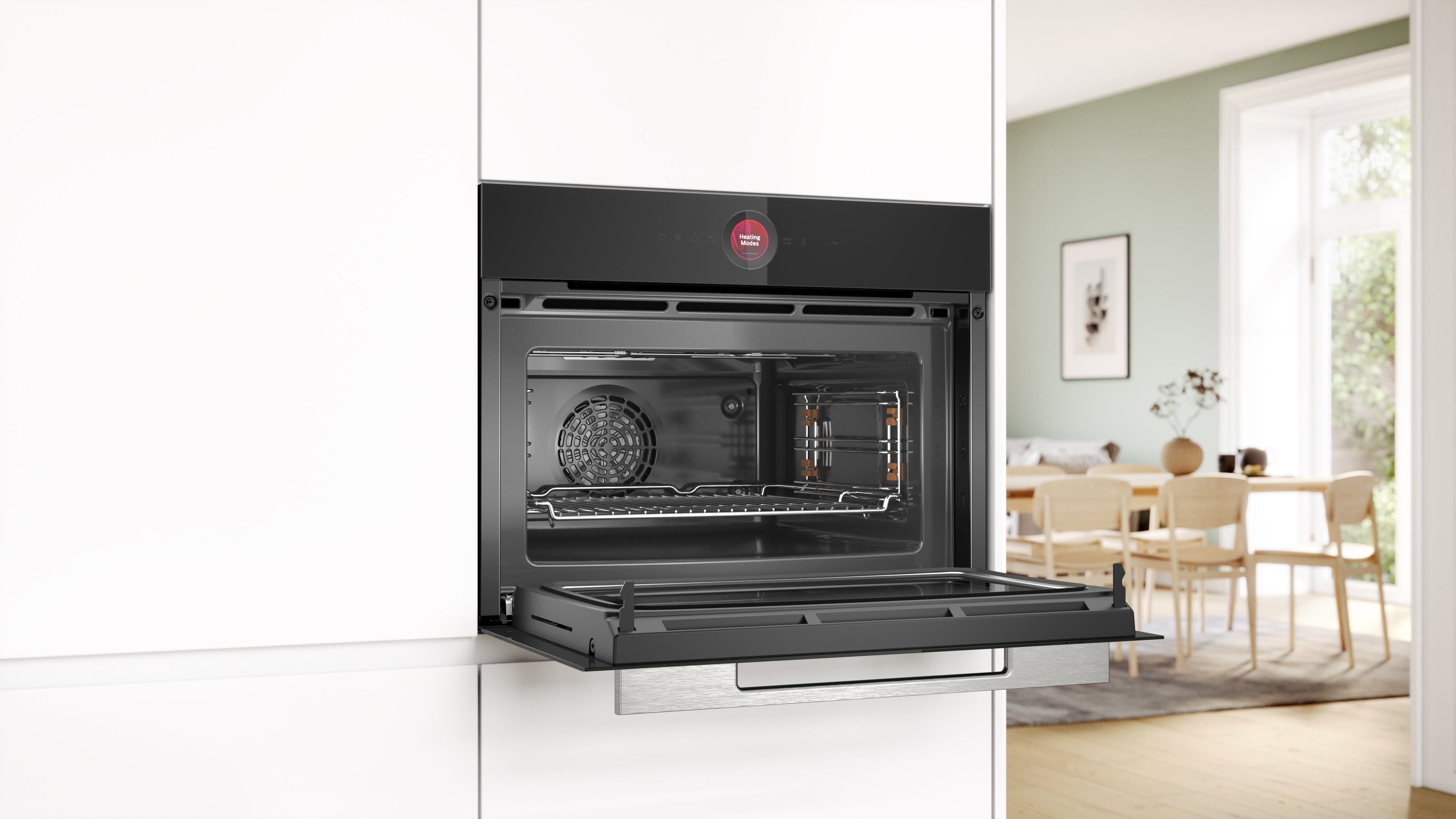 BOSCH Einbau-Mikrowelle CMG7241B1, Grill, Ober-/Unterhitze, Heißluft, 45 l