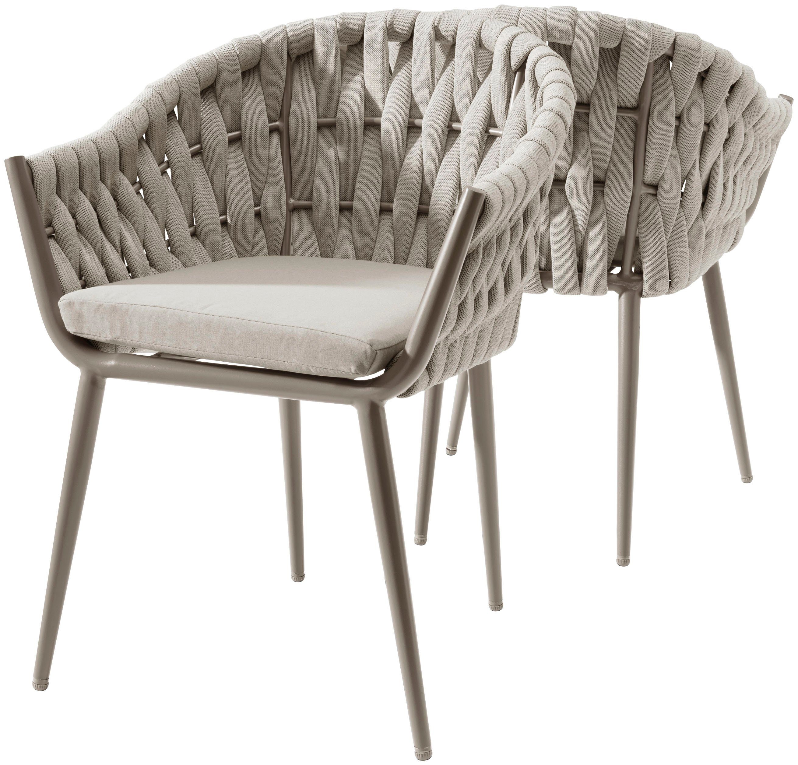 Destiny Gartensessel MOLINO (Set, 2-St), Aluminium, Rope, stapelbar