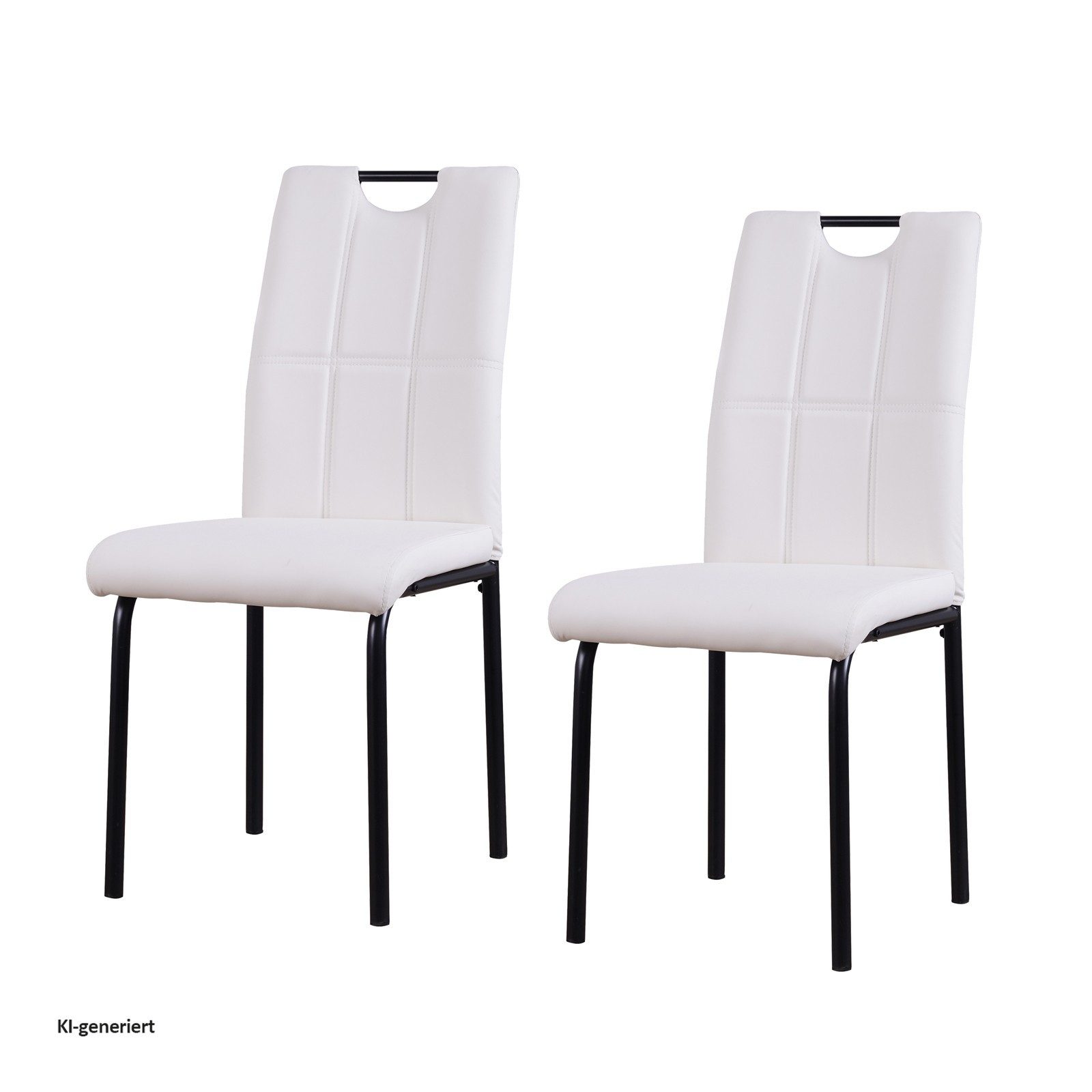 HTI-Living Esszimmerstuhl Stuhl Denton PU Weiß (Set, 2 St), Esszimmerstuhl Kunstleder