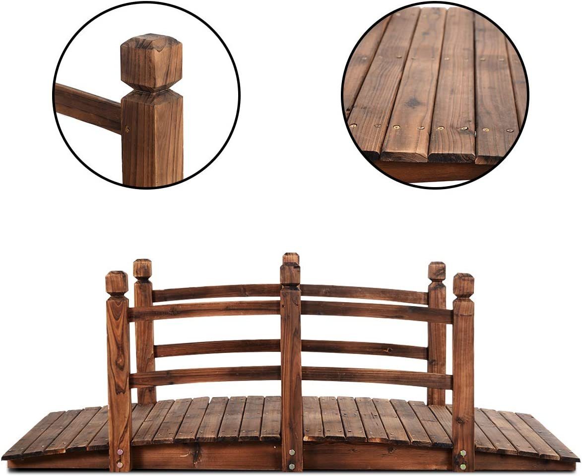 KOMFOTTEU Zierbrücke Holzbrücke, bis zu 100kg, günstig online kaufen