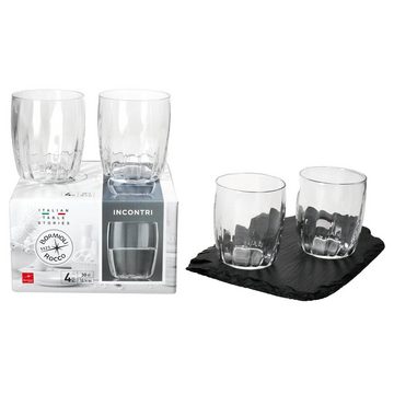 van Well Glas 4x Incontri Wasserglas I 300ml I Klarglas I Bormioli Rocco I Ø 7,7 cm, Glas