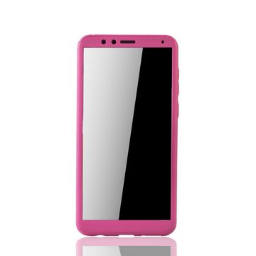 König Design Handyhülle Huawei Honor 7X, Huawei Honor 7X Handyhülle 360 Grad Schutz Full Cover Rosa