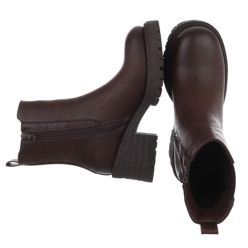 Ital-Design Modische Chelsea Boots mit elastischen Einsätzen für Damen Plat günstig online kaufen