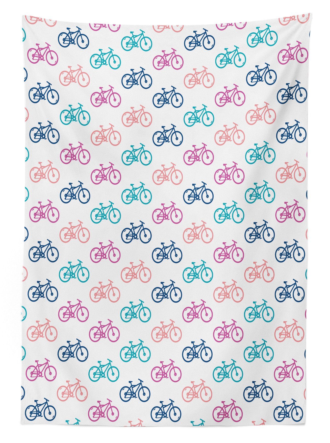 Tischdecke Farben, Klare Für Außen Waschbar Bunte Bereich geeignet Abakuhaus Fahrrad-Wiederholung den Farbfest Fahrrad