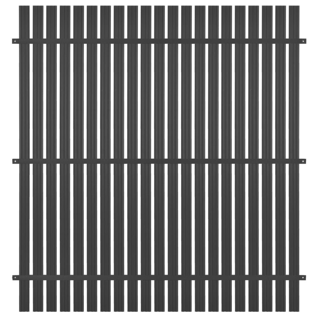vidaXL Gartenzaun Zaunelement Aluminium 180 x 180 cm Anthrazit
