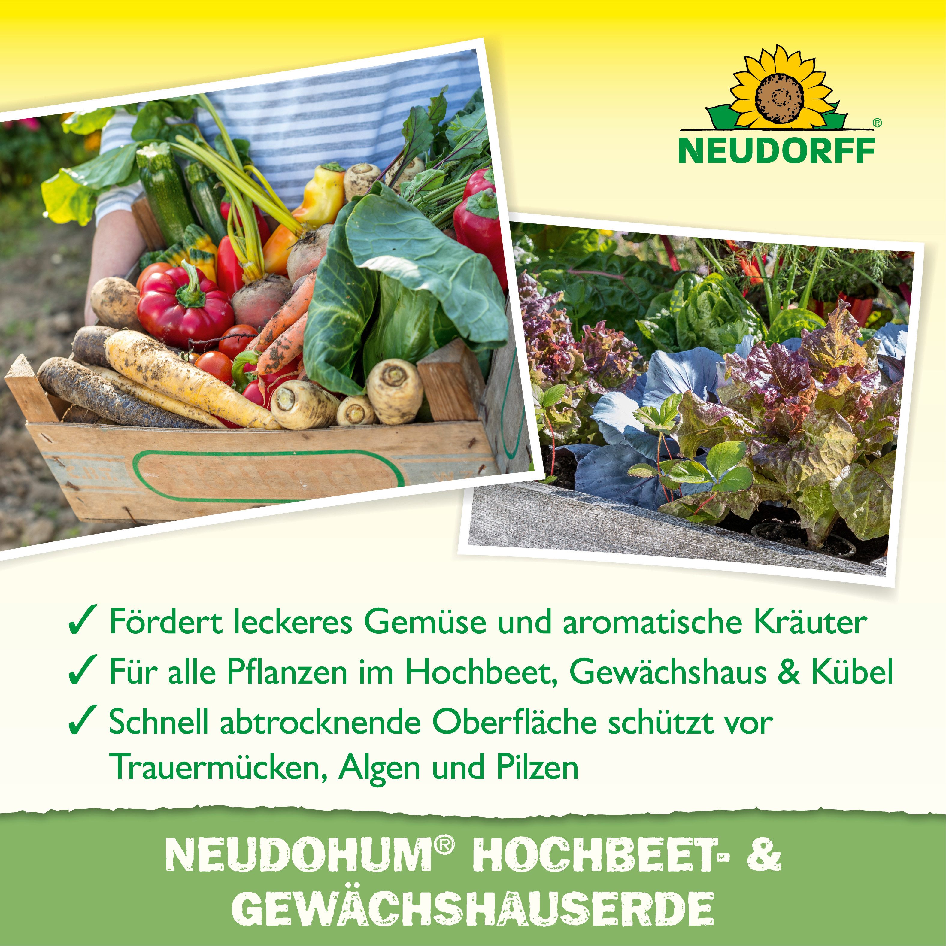Neudorff Pflanzerde NeudoHum Bio Hochbeet-und GewächshausErde 75 Liter, mit organische Grunddüngung, (Einzelartikel, Für Hochbeet, Gewächshaus & Kübel, fördert  – Bild 4 von 5