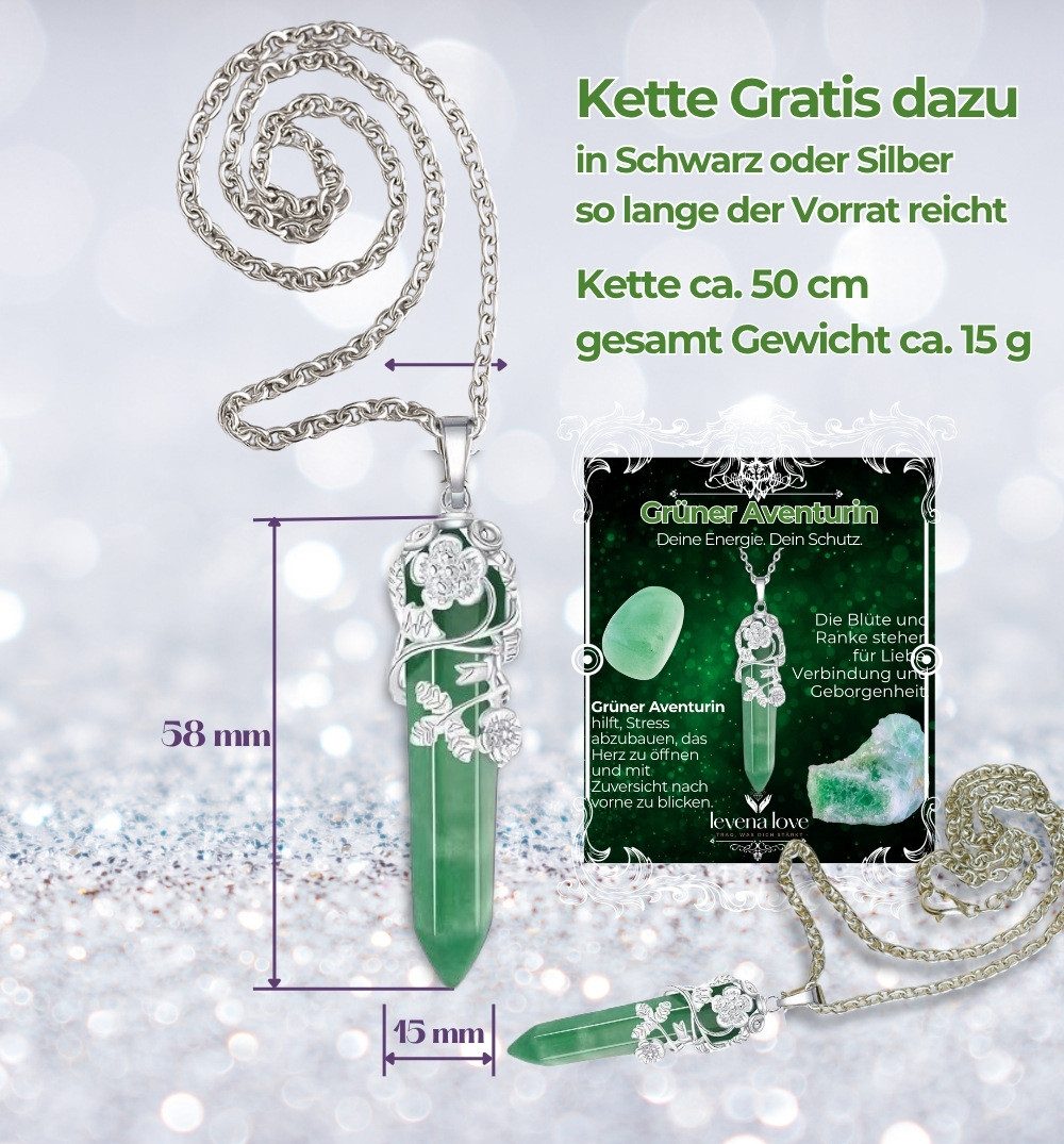 Lucadeau Kettenanhänger Naturstein (Edelstein mit Ketten, Heilstein mit Fas günstig online kaufen