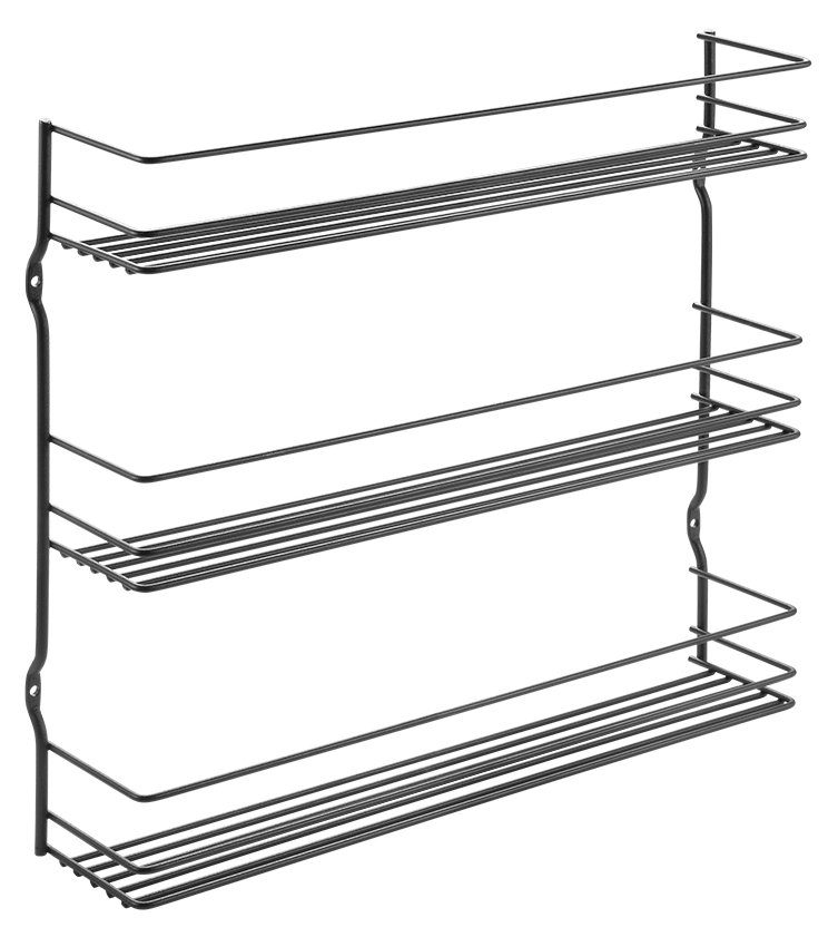 Gewürzregal, Look 1-tlg., Schwarz Industrial Metaltex
