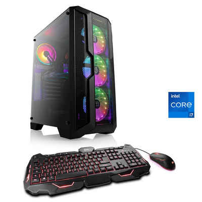 CSL Speed V27410 Gaming-PC (Intel® Core i7 Core™ i7-12700F, MSI GeForce RTX 3060 Ti, 16 GB RAM, 1000 GB SSD, Luftkühlung)