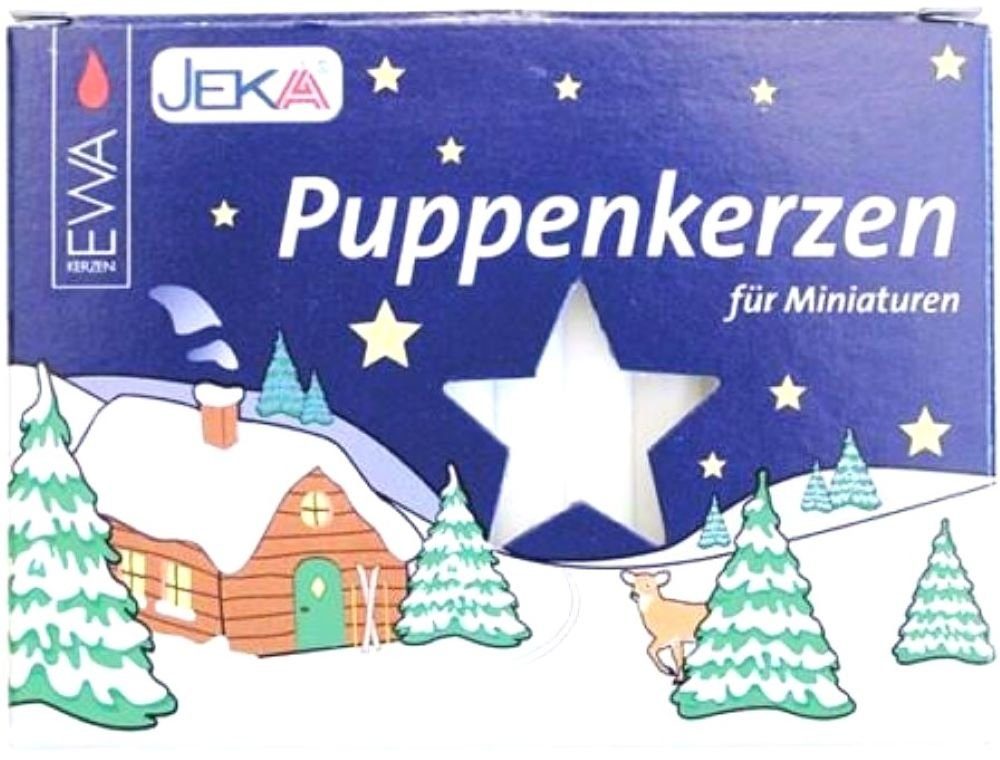 JEKA Spitzkerze Puppenkerzen - Durchmesser 10 mm weiß oder rot