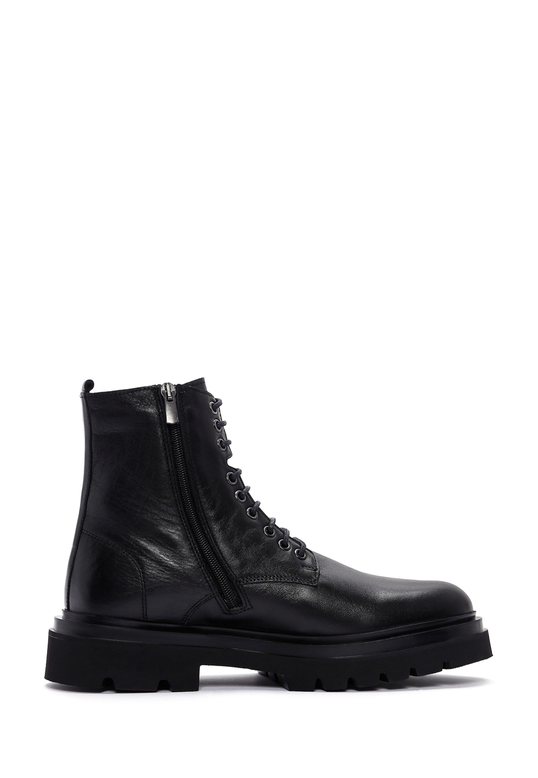 Derimod Stiefeletten aus Leder Ankleboots Schnürsenkel, Leder-Textil-Futter, EVA Sohle