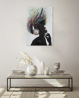 KUNSTLOFT Gemälde Musical Energy 60x90 cm, Leinwandbild 100% HANDGEMALT Wandbild Wohnzimmer