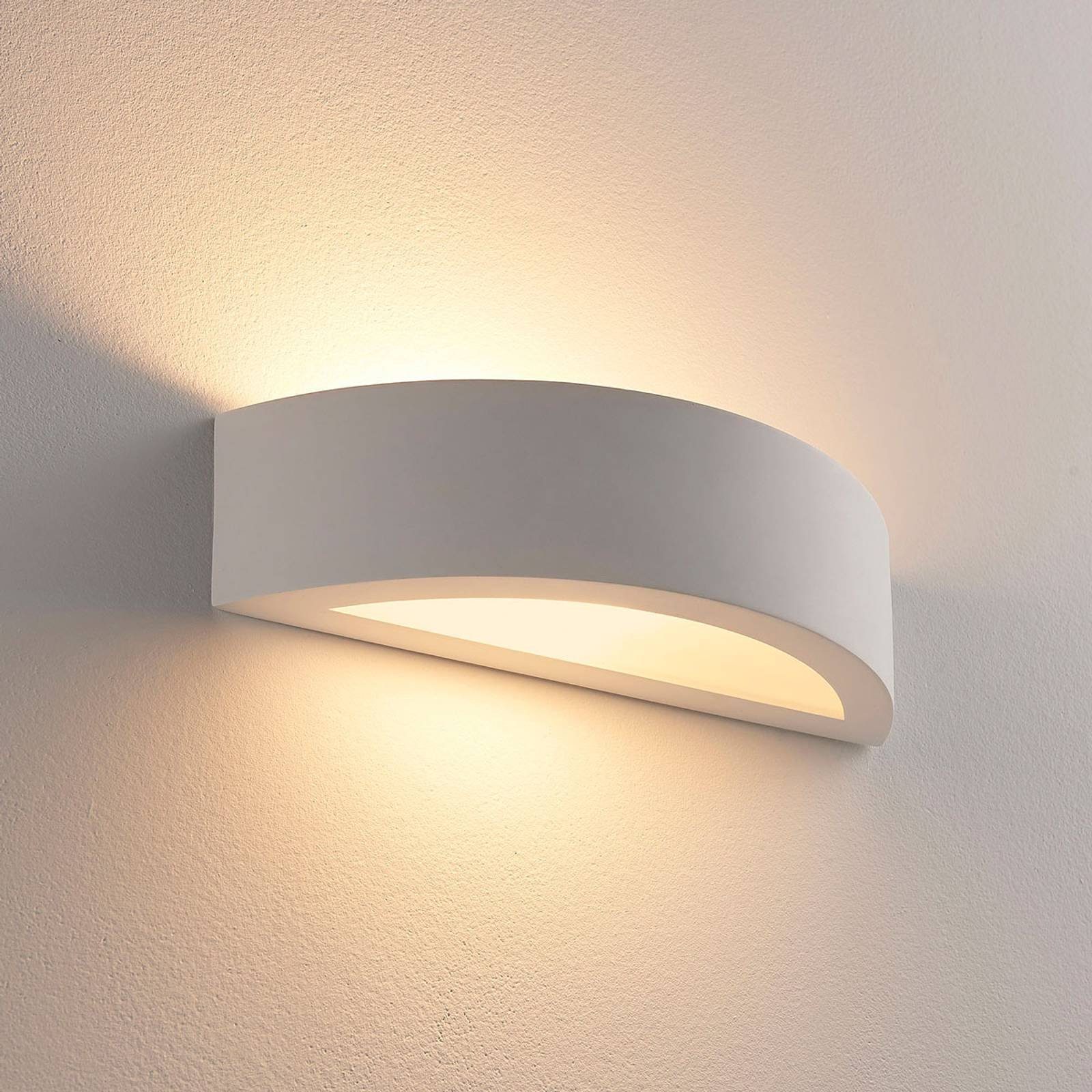 Lindby Wandleuchte Aurel, Gips Weiß IP20, 1 x 5 W LED