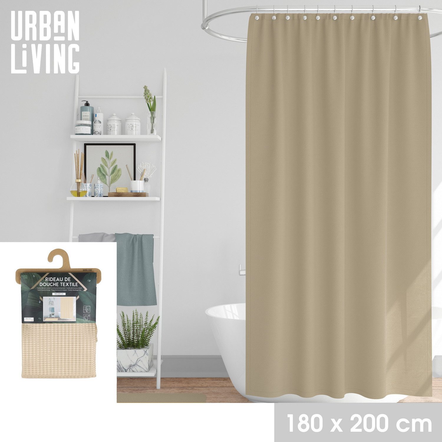 Urban Living Duschvorhang Badewannenvorhang Duschgardine Dusch-Vorhang günstig online kaufen